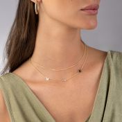 Maria Diamond Initial Necklace with Nano Bible [18K Gold Vermeil]