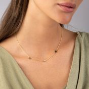 Maria Diamond Initial Necklace with Nano Bible [18K Gold Plated]