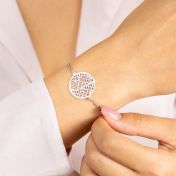 Memories Circle Map Bracelet [Sterling Silver]