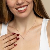 Mirella Crystal Necklace [Rose Gold Plated]