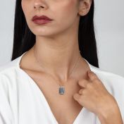 Ann Onyx Tag Necklace