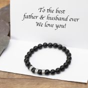 Serene Black Onyx Men Name Bracelet 