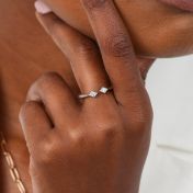 Crystal Reflection Open Ring [Sterling Silver]