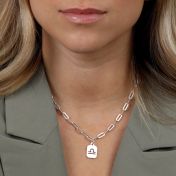 Paperclip Style Zodiac Necklace [Sterling Silver]