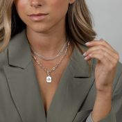 Paperclip Style Zodiac Necklace [Sterling Silver]