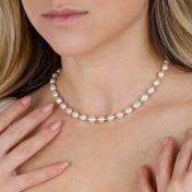 Pearl Necklace with [18K Gold Plated] Beads