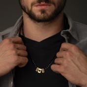 Personalized Dark Cuban Chain with Nano Bible [18K Gold Vermeil]