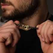 Personalized Dark Cuban Chain with Nano Bible [18K Gold Vermeil]