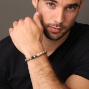 Picasso Jasper Men Name Bracelet [Sterling Silver]
