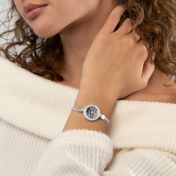 Precious Spot Silhouette Map Bracelet with Diamonds [Sterling Silver]