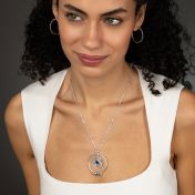 Roots of Love Name Necklace With Nano Bible [Sterling Silver]