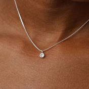 Enchanted Sparkle Necklace With A Diamond [Sterling Silver]