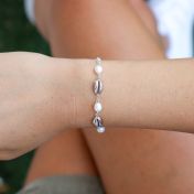 Ocean Spirit Pearl Bracelet - 2 Shells [Sterling Silver]