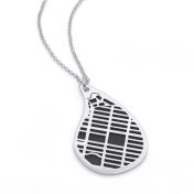 Threads Of Life Silhouette Map Necklace [Sterling Silver]