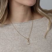 Pave Vibe Padlock Necklace