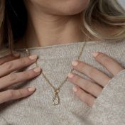 Pave Vibe Padlock Necklace