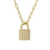 Secret Lock Necklace with Crystals