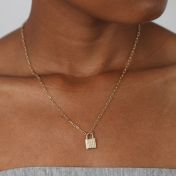 Secret Lock Necklace with Crystals