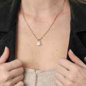 Secret Lock Necklace with Crystals