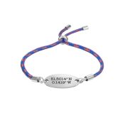 Cherished Touch Coordinates Bracelet - Silver Plated