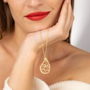 Threads Of Life Map Necklace [18K Gold Plated]