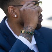 Turquoise Map Men Bracelet [18K Gold Vermeil]