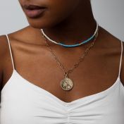 French Vintage Coin Necklace