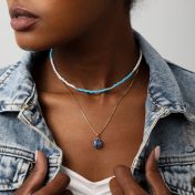 Deep Sea Sodalite Sphere Necklace