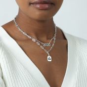 Paperclip Style Zodiac Necklace [Sterling Silver]