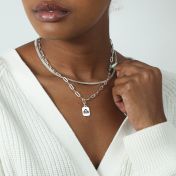Paperclip Style Zodiac Necklace [Sterling Silver]