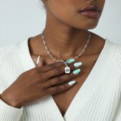 Paperclip Style Zodiac Necklace [Sterling Silver]