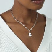 Paperclip Style Zodiac Necklace [Sterling Silver]