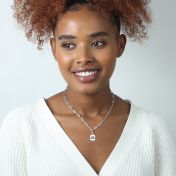 Paperclip Style Zodiac Necklace [Sterling Silver]