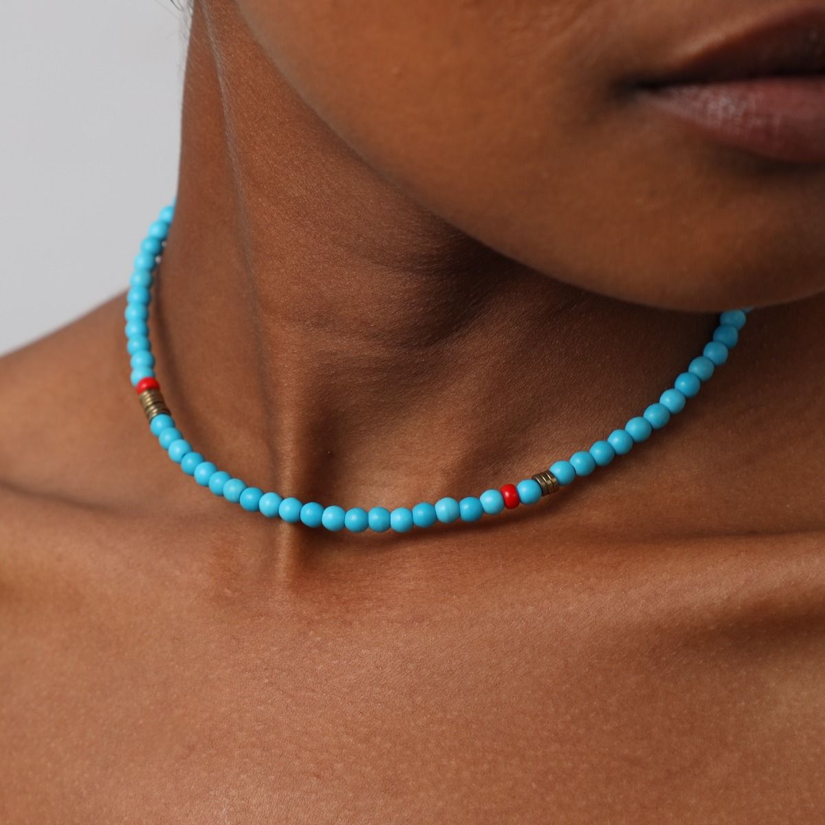 Deep Blue Hematite Necklace