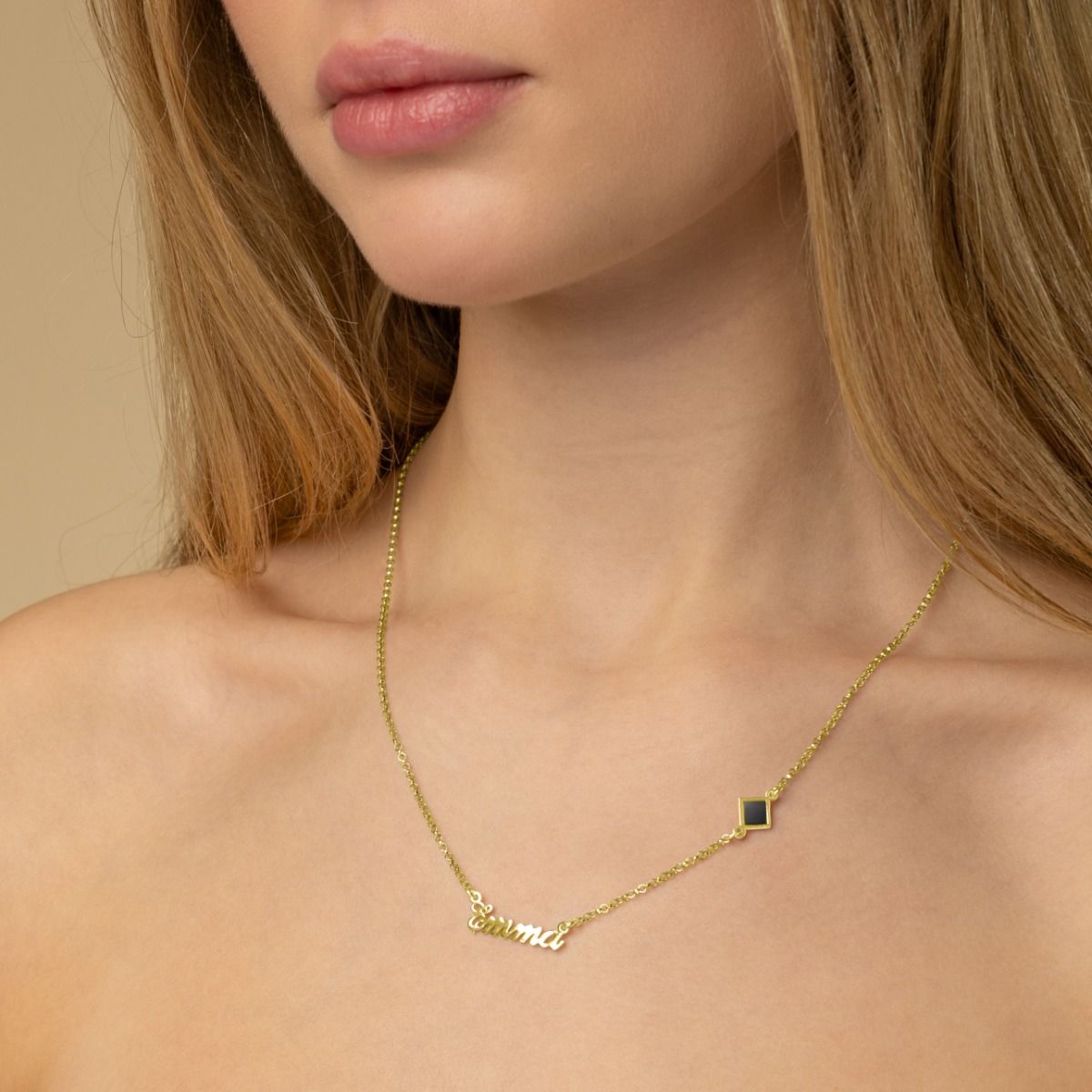 Signature Name Necklace with Nano Bible [18K Gold Vermeil]