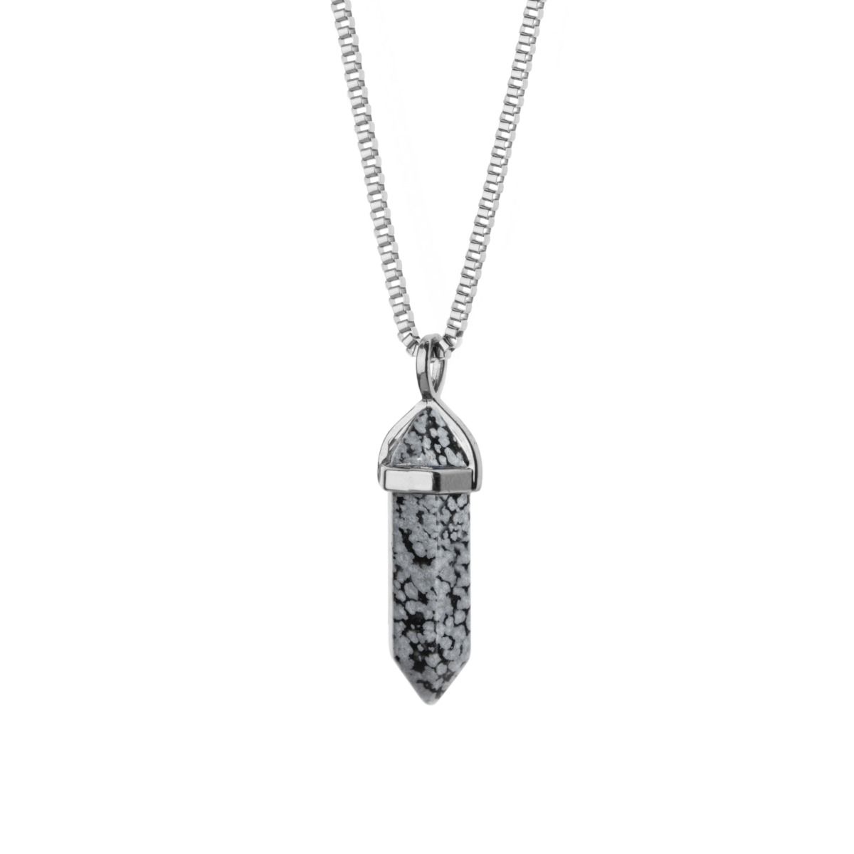 Lucky Aura [Snowflake Obsidian] Necklace