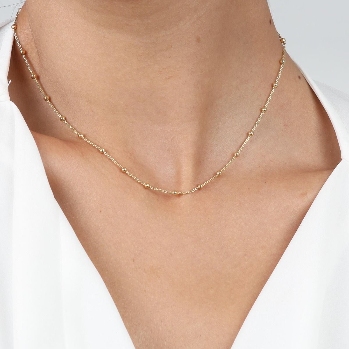 Connected Chain Necklace [18K Gold Plated]