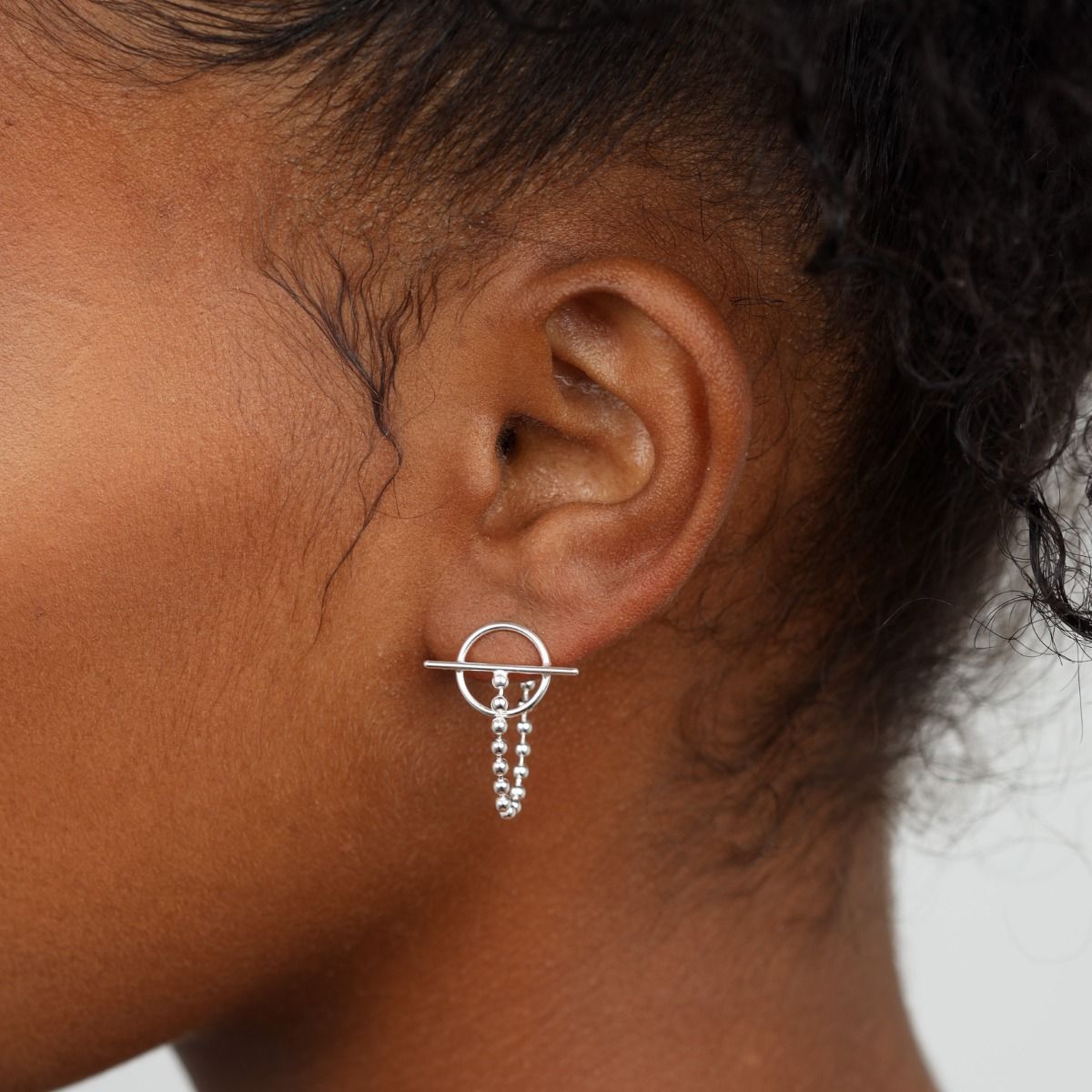 Rolo Chain Stud Earrings [Sterling Silver]