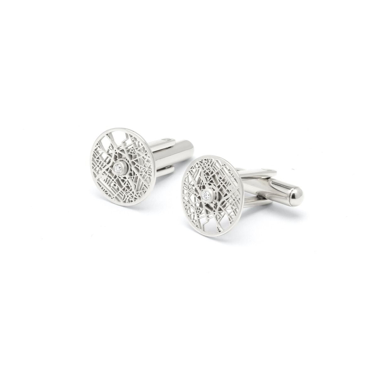 Navigator's Map Cufflinks [Sterling Silver]