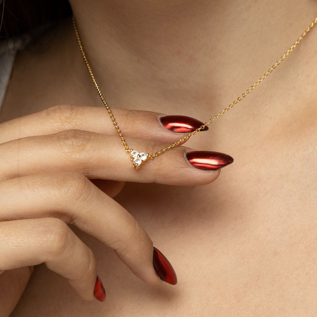 Crystal Bloom Necklace [Gold Plated]