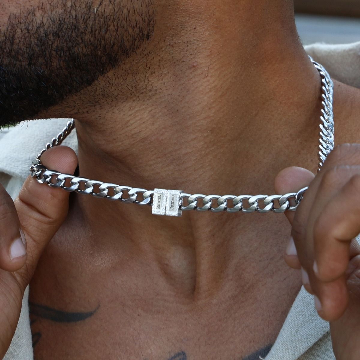 Cuban Link Chain with Iced Charms