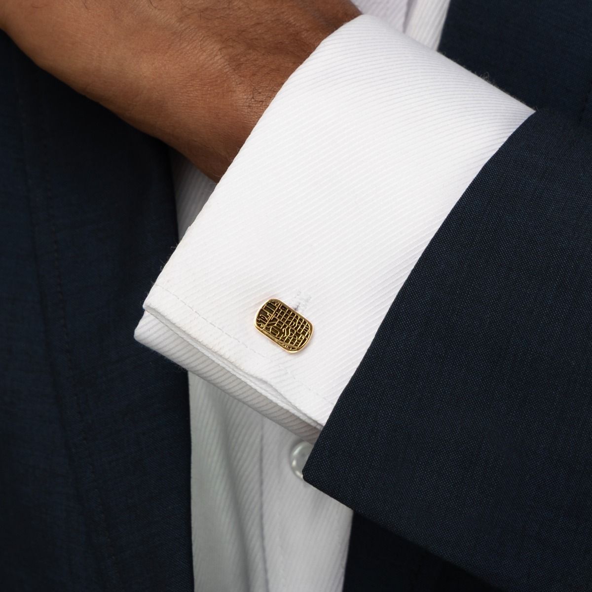 Legacy Map Eclipse Cufflinks [18K Gold Vermeil]