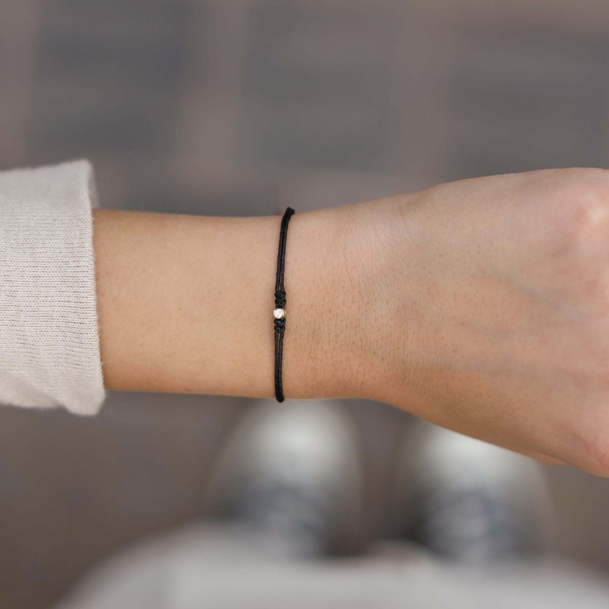 Diamond Constellation Bracelet - Black [14 Karat Gold]