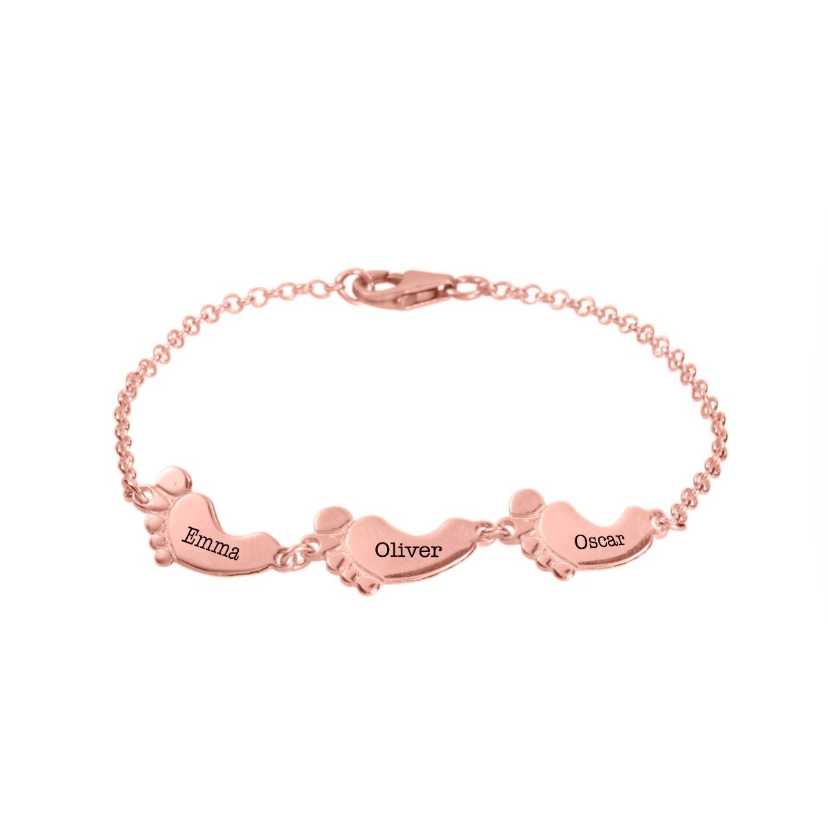 Family Path Name Bracelet [18K Rose Gold Plated]