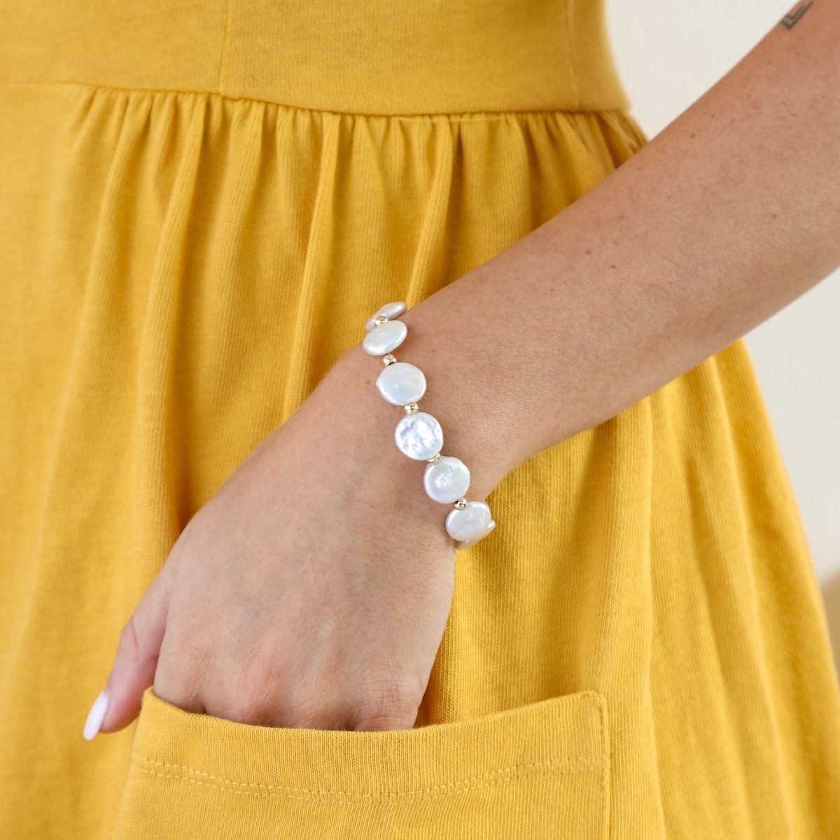 Ocean Dreams Pearl Bracelet - Gold Plated