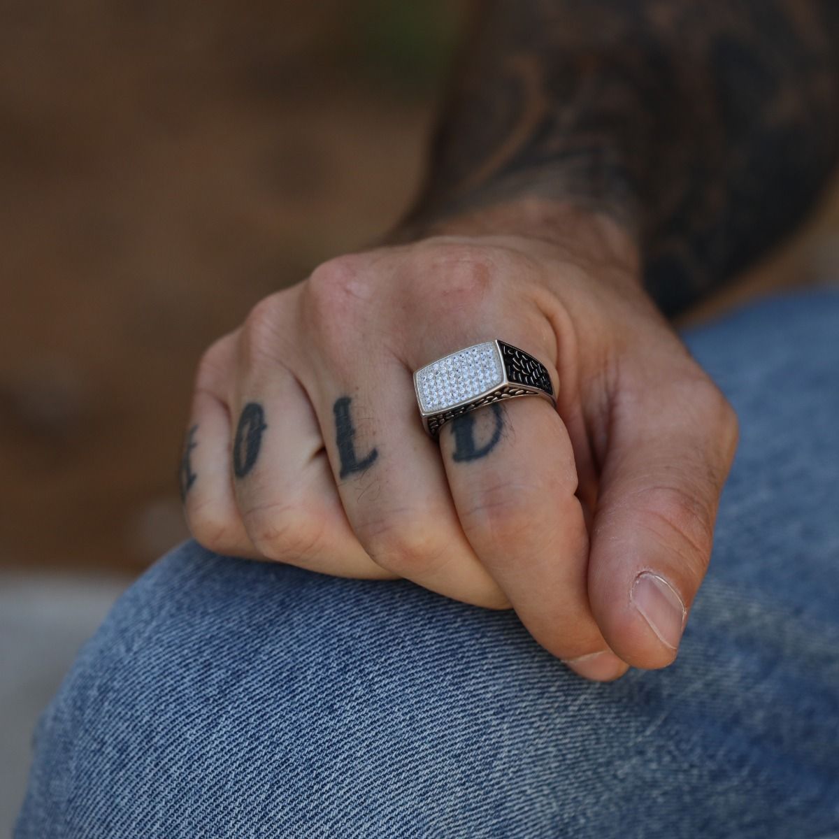 Joshua Signet Men Ring - Sterling Silver