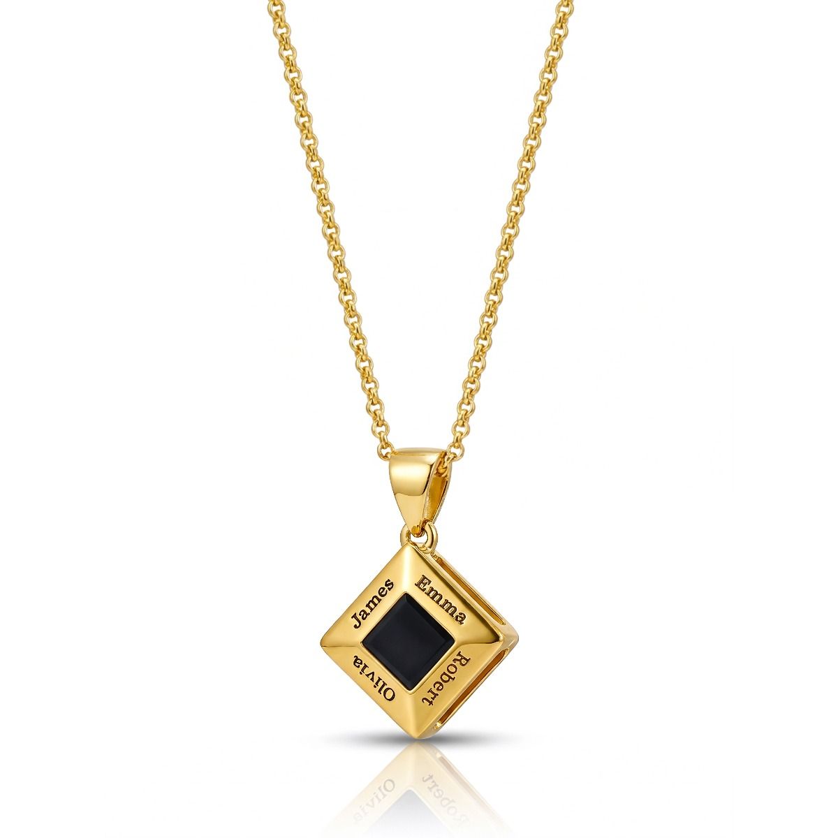Sacred Name Necklace with Nano Bible [18K Gold Vermeil]