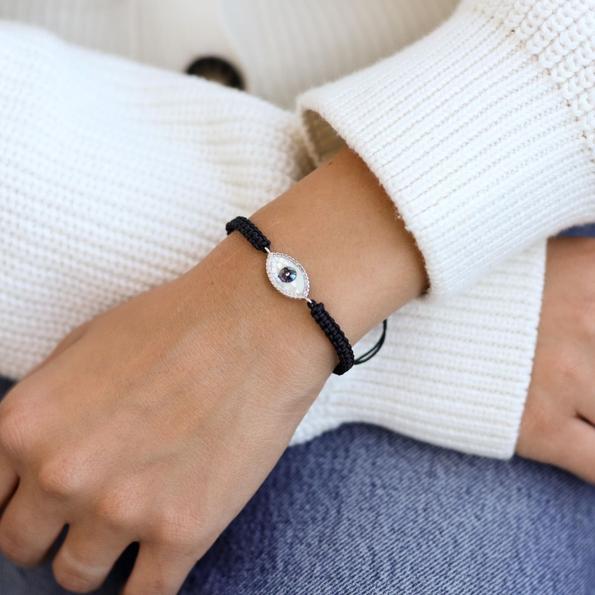 Oneiroi Evil Eye Adjustable Black Bracelet