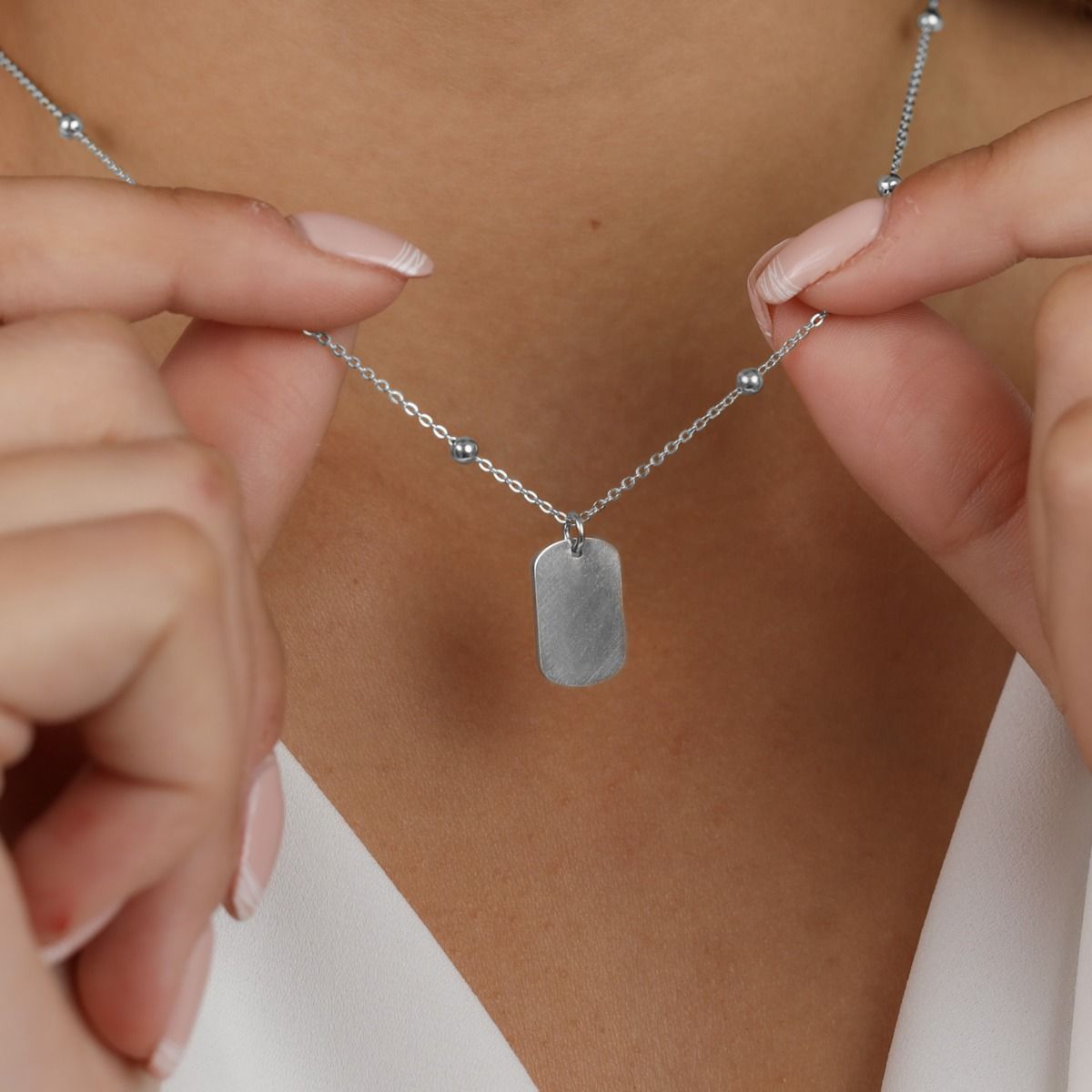 Classic Tag Necklace [Sterling Silver]