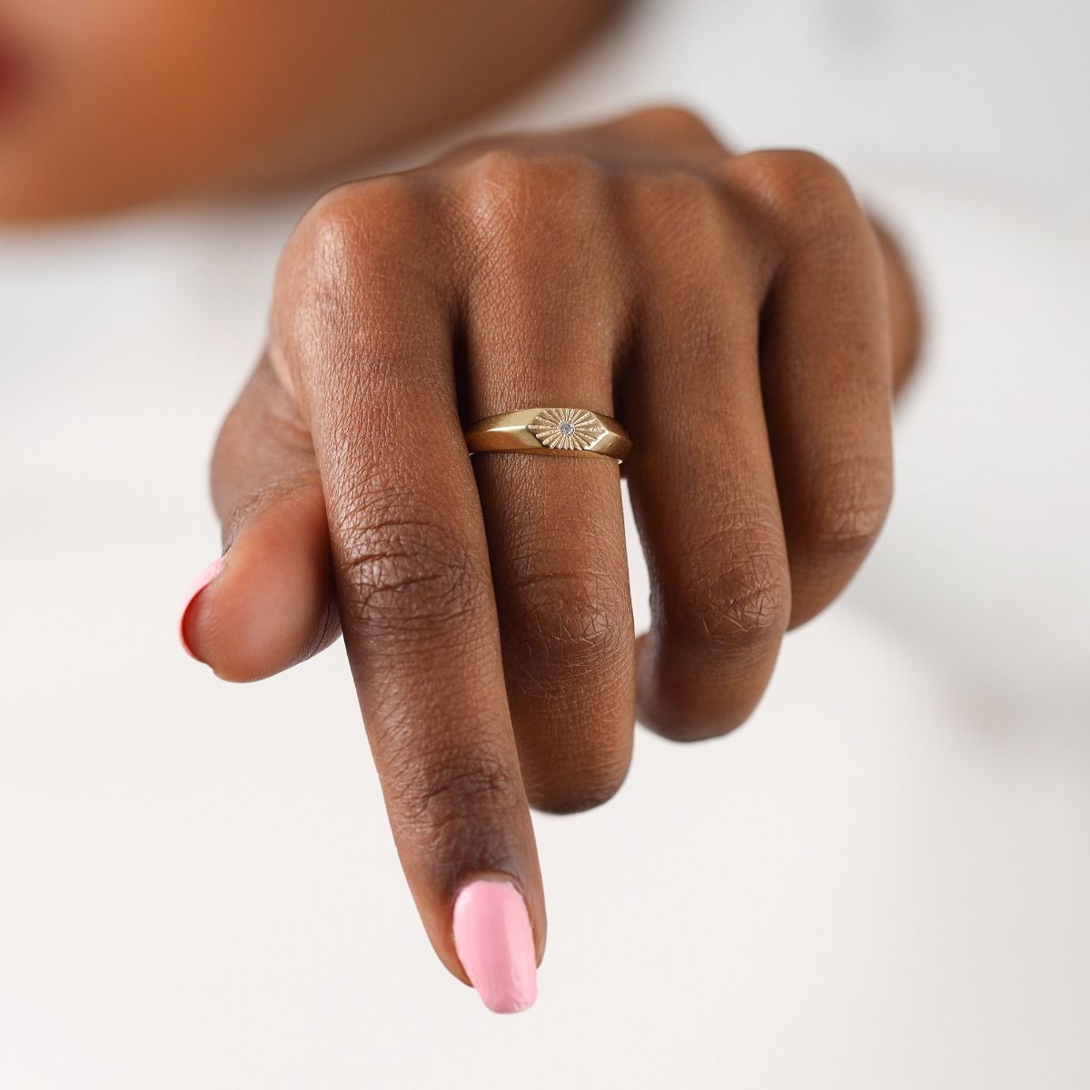 Sun Goddess Hexagon Ring